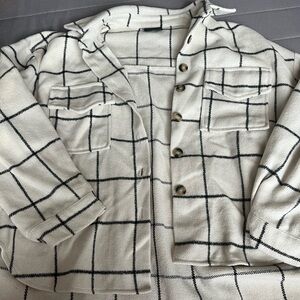 High-low Black and White jacket